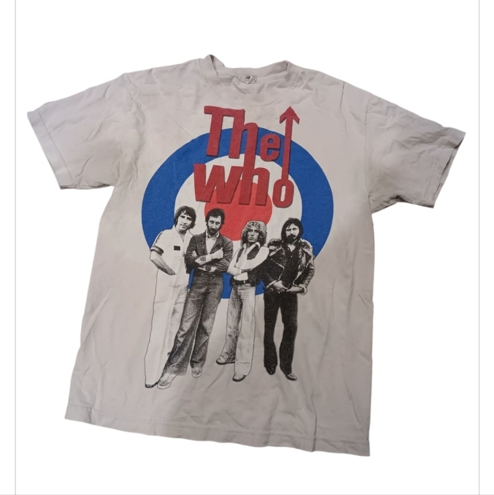 Vintage The Who Mens T Shirt. Gray. Vivid Colors. Short Sleeve. Size L